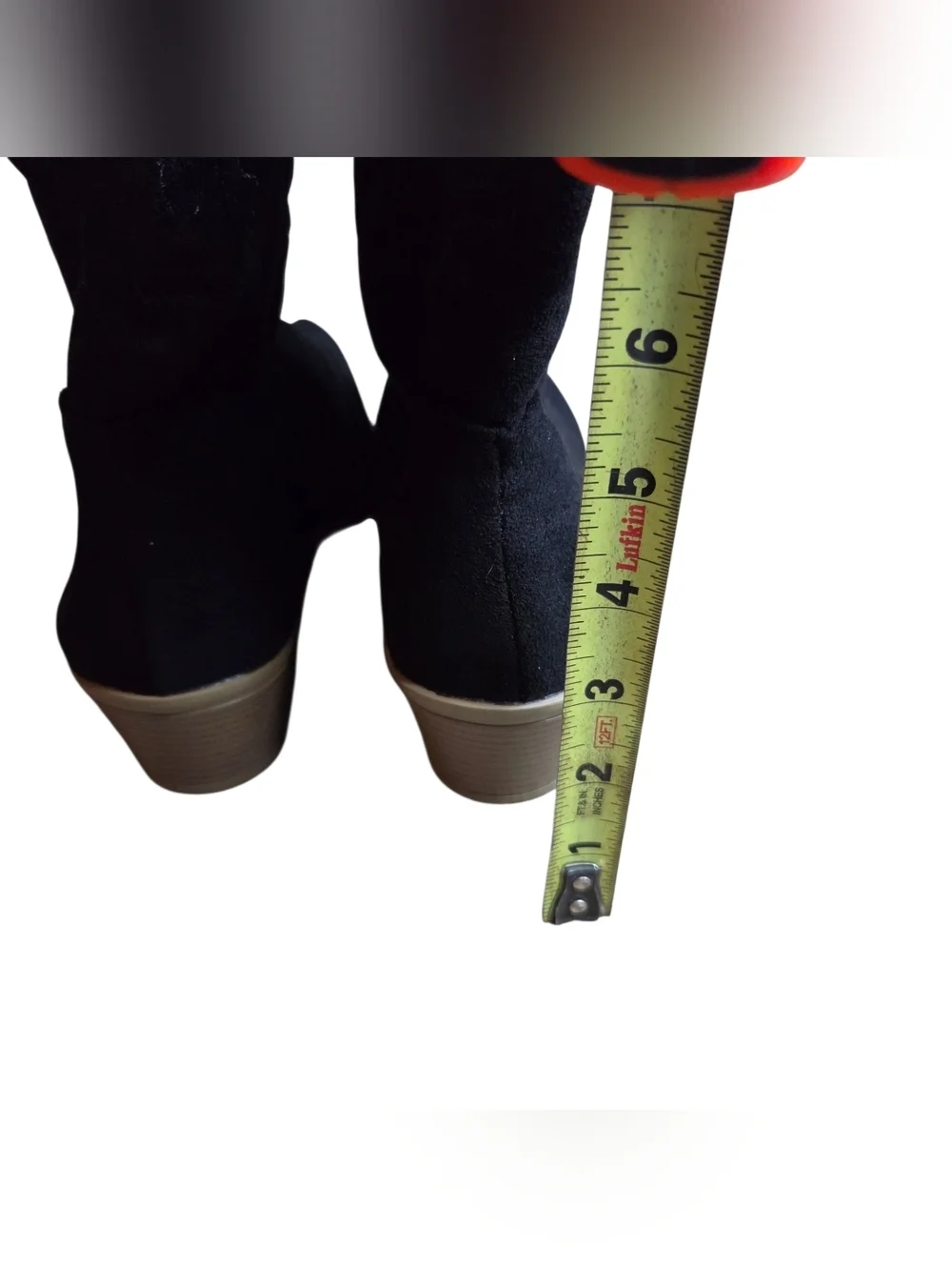 Women's Black Suede Western Ankle Boots